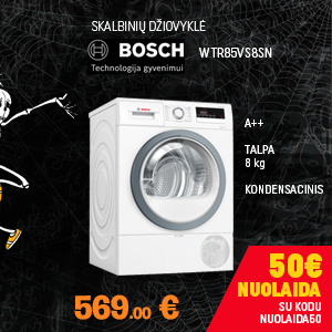 Skalbinių džiovyklė Bosch WTR85VS8SN