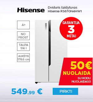Dviduris šaldytuvas Hisense RS670N4HW1