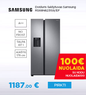 Dviduris šaldytuvas Samsung RS68N8231S9/EF + PAPILDOMA NUOLAIDA
