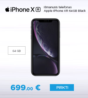Išmanusis telefonas Apple iPhone XR 64GB Black