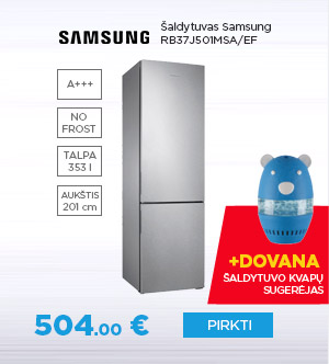 Šaldytuvas Samsung RB37J501MSA/EF + DOVANA