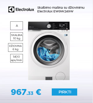 Skalbimo mašina su džiovinimu Electrolux EW9W249W