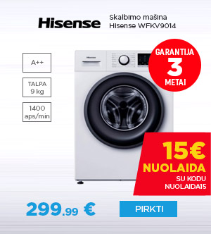 Skalbimo mašina Hisense WFKV9014 + PAPILDOMA NUOLAIDA