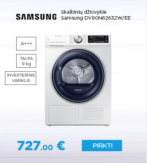 Skalbinių džiovyklė Samsung DV90N62632W/EE
