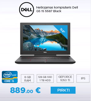 Nešiojamas kompiuteris Dell G5 15 5587 Black