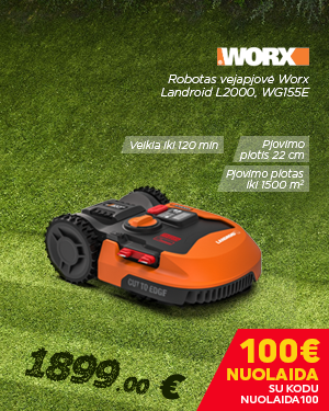 Robotas vejapjovė Worx Landroid L2000, WG155E