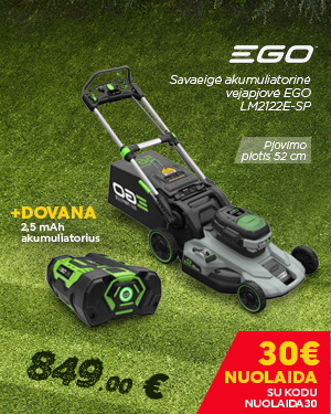 Savaeigė akumuliatorinė vejapjovė EGO LM2122E-SP, 52cm + dovana