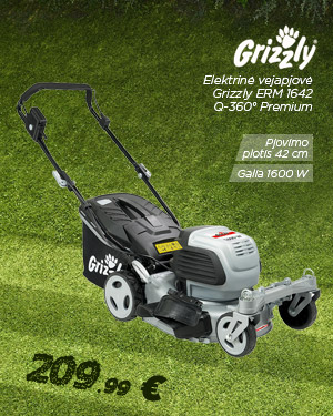 Elektrinė vejapjovė 1600W Grizzly ERM 1642 Q-360° Premium